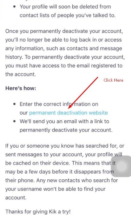 How To Deactive Your Kik Account Permanently