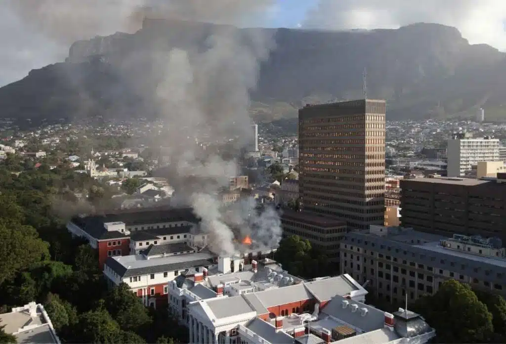South Africa Parliament Fire