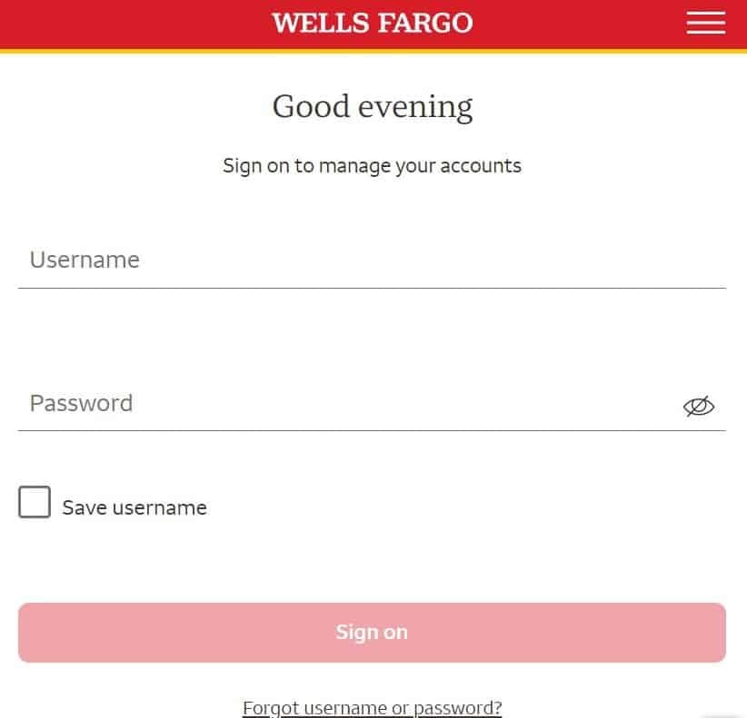 Wells Fargo Bank Login