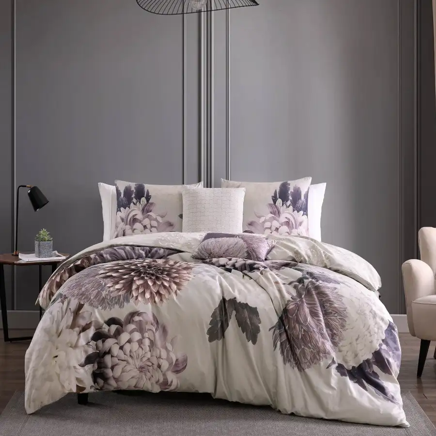 bebejan bloom purple comforter set