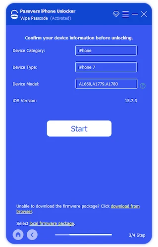 Install Firmware Package to Remove iPhone Screen Lock