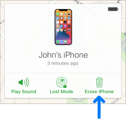 Unlock iPhone Screen Lock on iCloud Website
