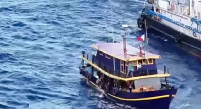 Vessels collide in dispute water