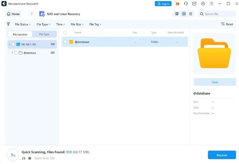 nas file recovery