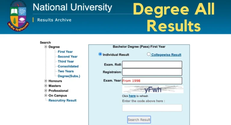 NU Degree Result