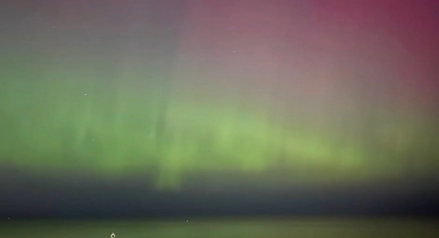 The northern lights, or aurora borealis, gave a surprise visit over New York and New Jersey overnight due to what forecasters predict a potentially severe geomagnetic storm.