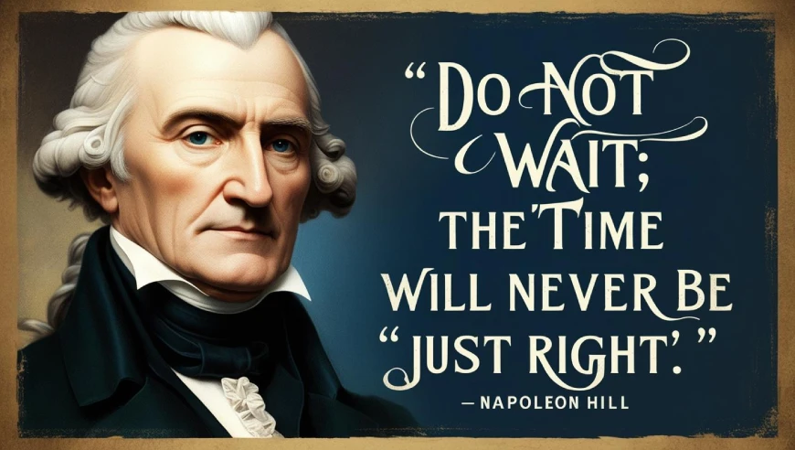 Do not wait; the time will never be ‘just right
