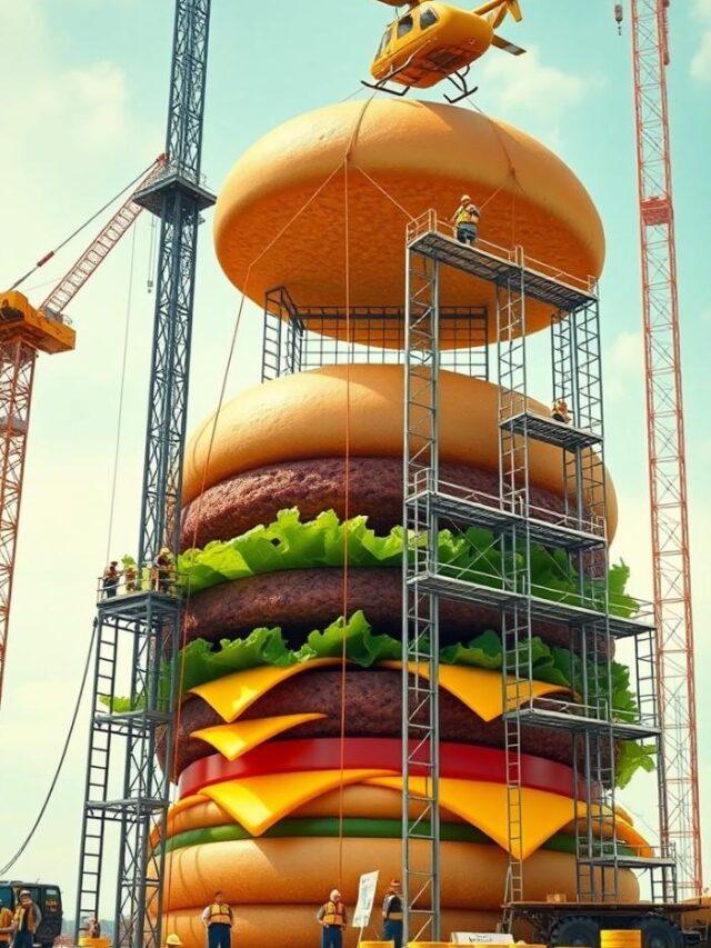 giant cheeseburger