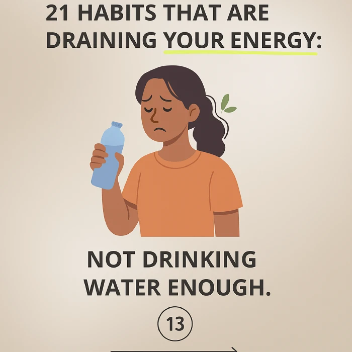 Not drinking water enough
