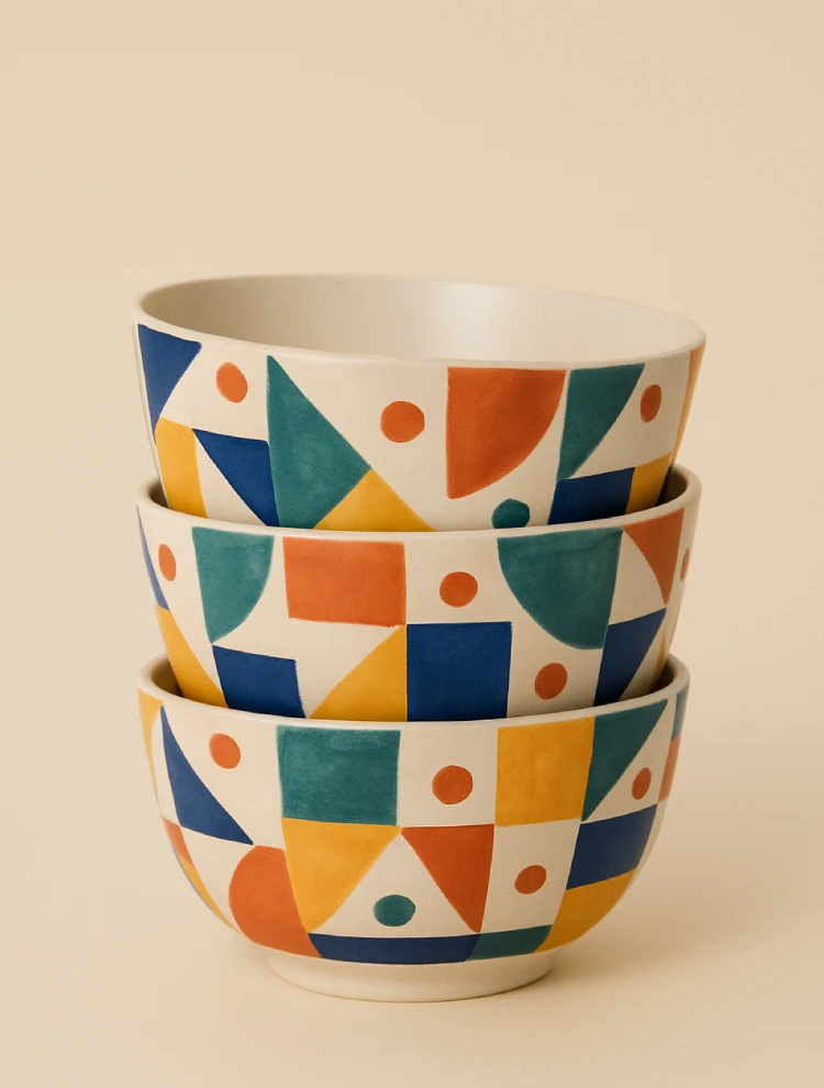 Geometric shapes for bowls