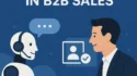 An AI sales development representative shaking hands with a business professional, symbolizing the redefined first touch in B2B sales.