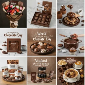 How to Celebrate World Chocolate Day - July 7 Chocolate Celebration Illustration