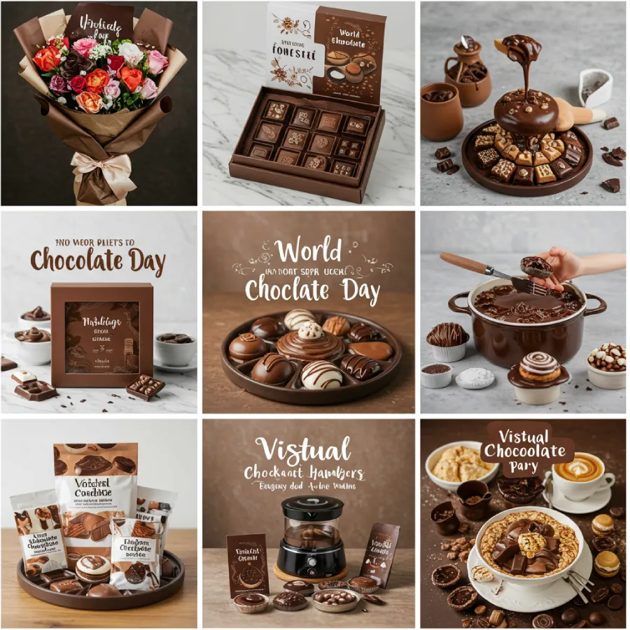 How to Celebrate World Chocolate Day - July 7 Chocolate Celebration Illustration