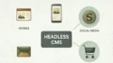 Diagram showing how a headless CMS ensures brand consistency by connecting to channels like mobile, social media, email, website, and e-commerce.