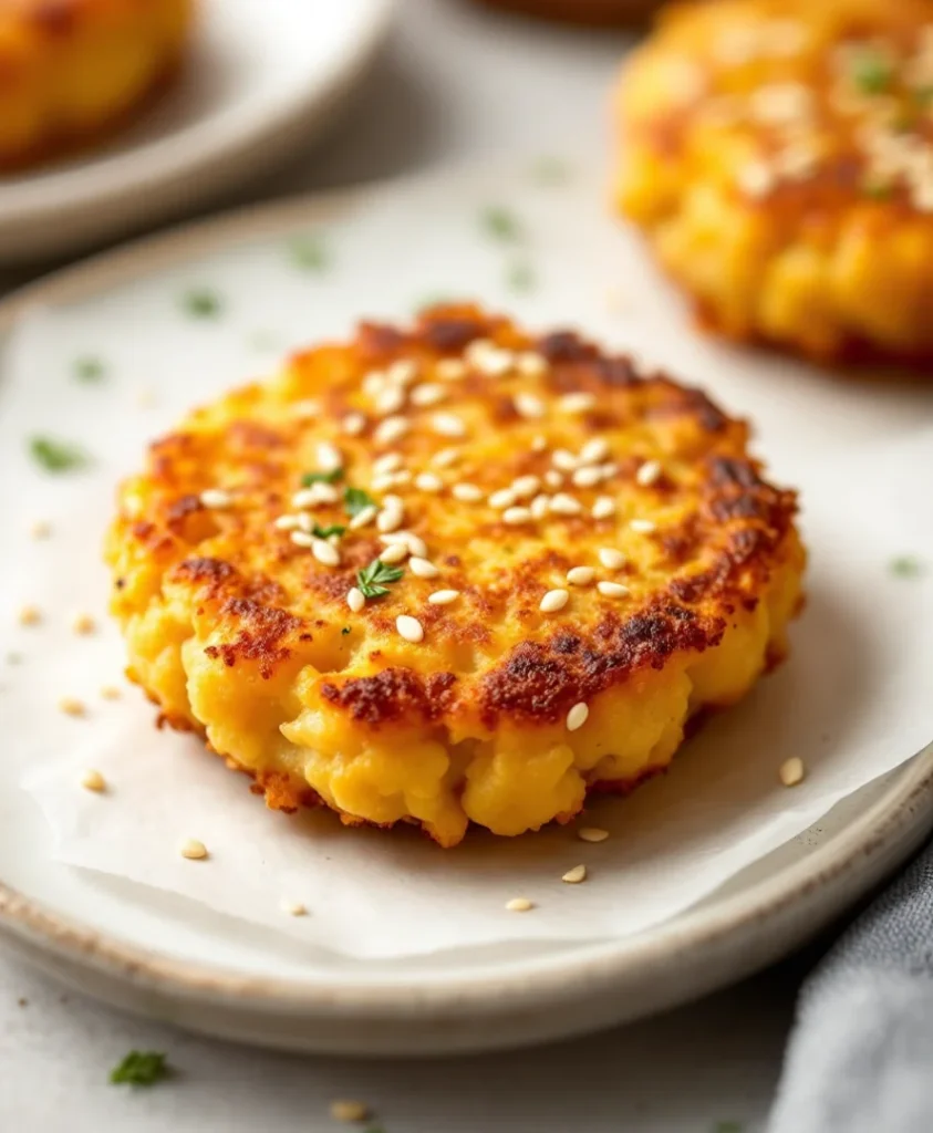 Close-Up Of A Jalbitesnack Chickpea Patty For Healthy Lunch.