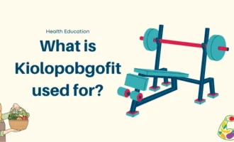A Health Education Graphic With A Woman Holding Vegetables And A Weight Bench, With The Text &Quot;What Is Kiolopobgofit Used For?&Quot;.