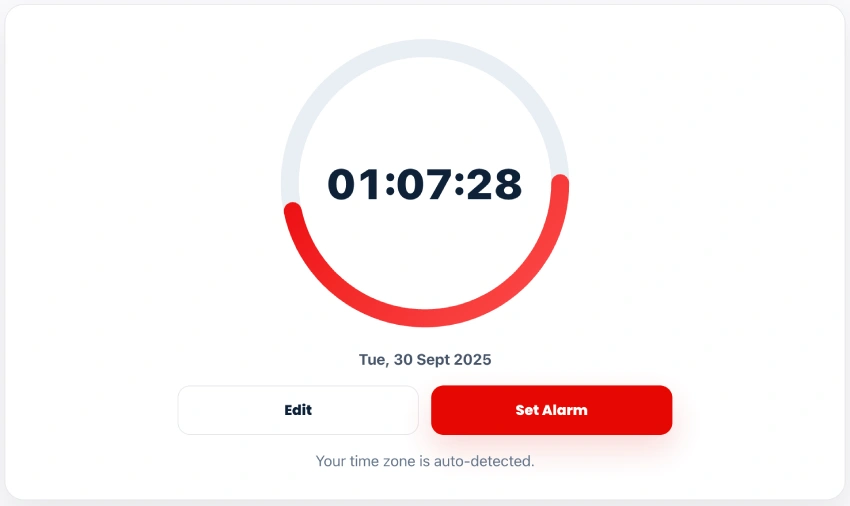 How to set a browser alarm clock online without installing anything.