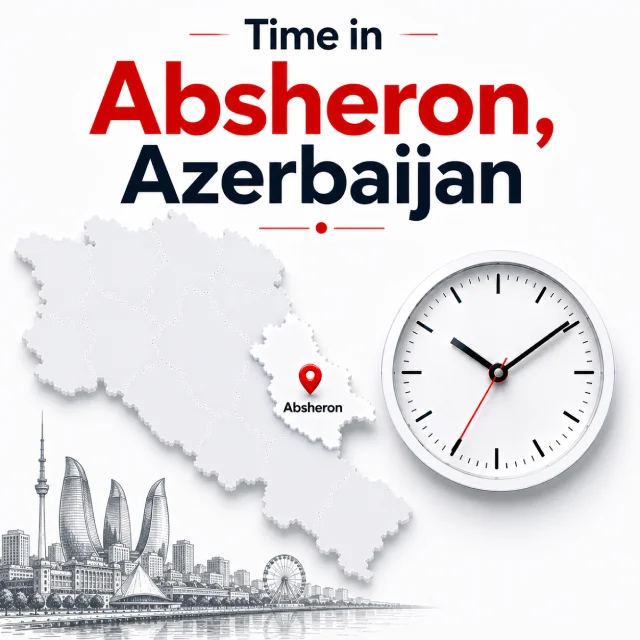 Time in Absheron, Azerbaijan
