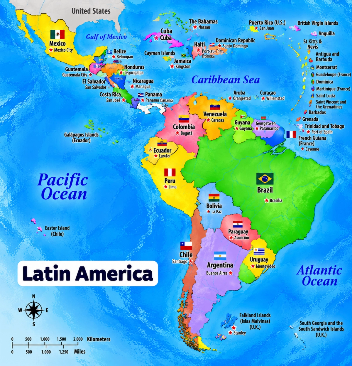 Map of Latin America