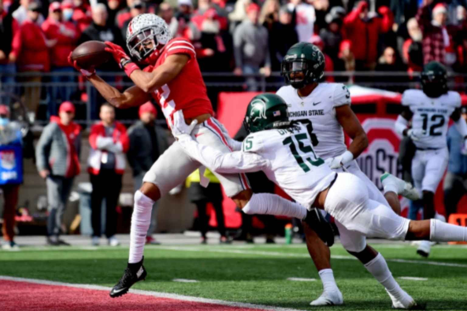 Michigan state football destroyed by Ohio Buckeyes